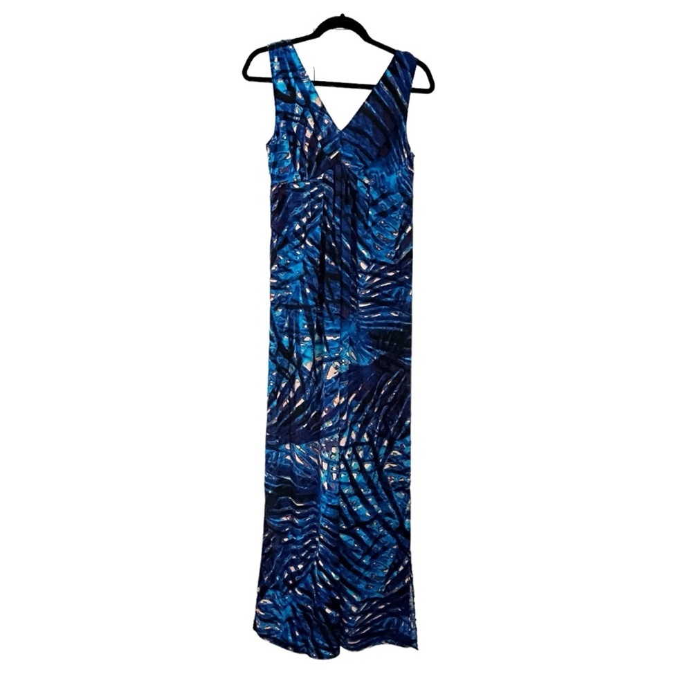 Charlie Jade Multicolor Sleeveless V-Neck Maxi Dress Sz M